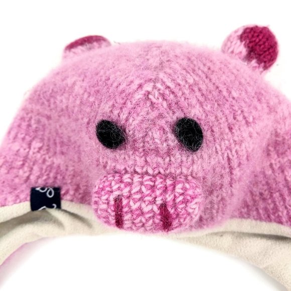 Yetilang Piglet Wool Mohair  Knitted Winter Hat and Mittens Set - Picture 6 of 16